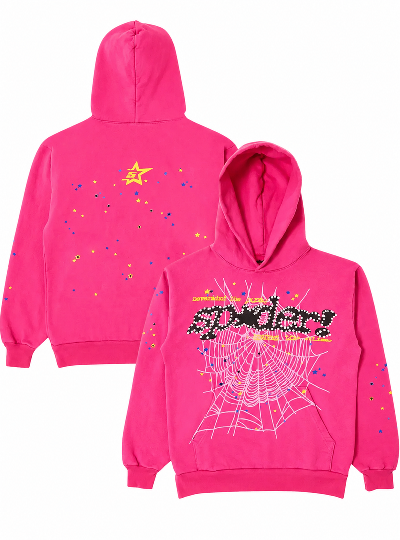 PINK WEB HOODIE