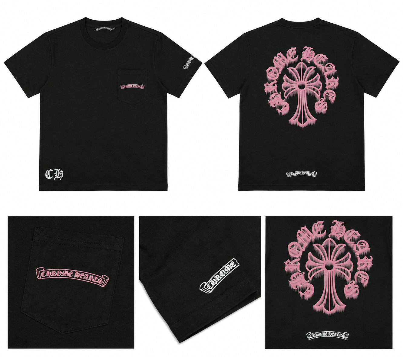 Pink and Black Chrome Tee