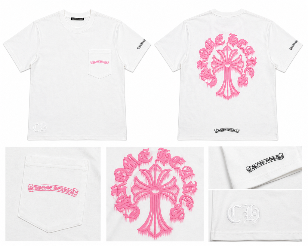 Pink White Chrome Tee