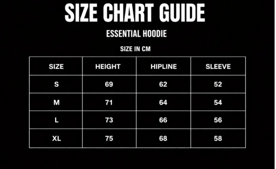 size chart guide