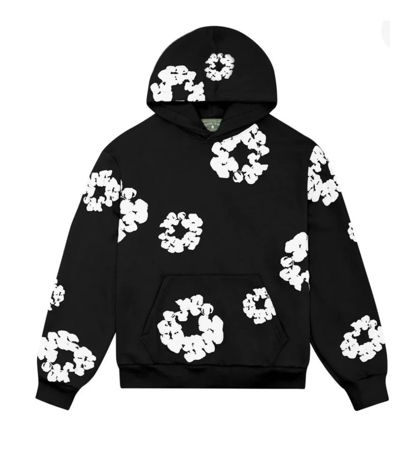 Denim Black and White Hoodie