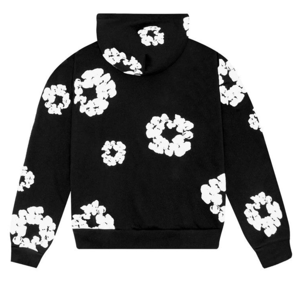 Denim Black and White Hoodie