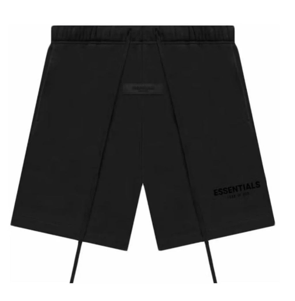 Black shorts on a white background