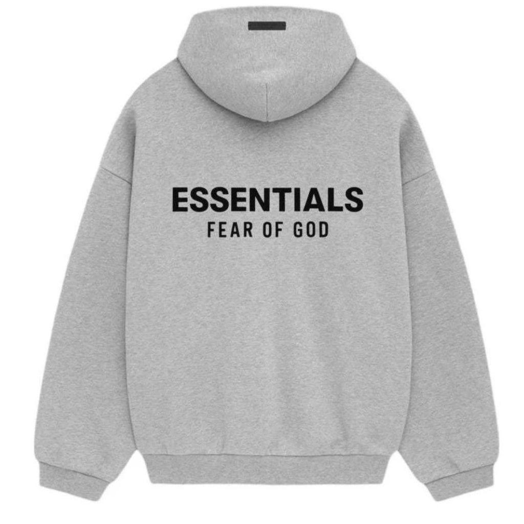 Back of Grey Hoodie