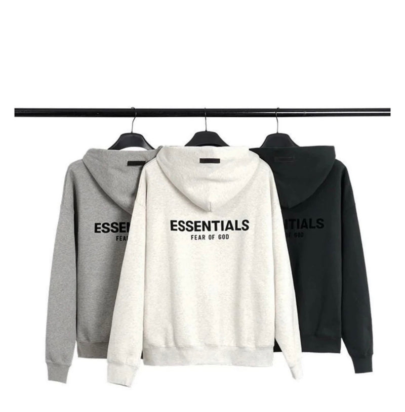 Three hoodies in grey, white , black 