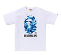 White t-shirt blue and white 