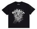 Black t-shirt with a web design drawing