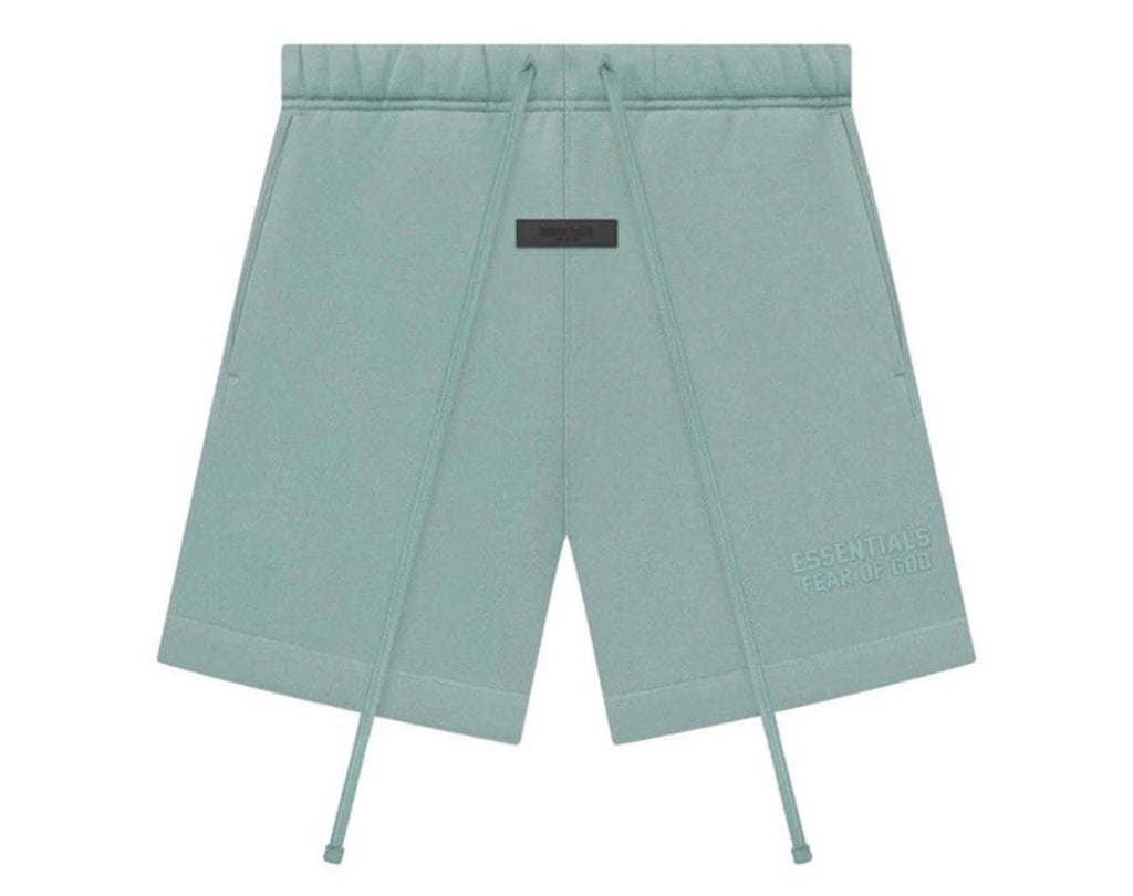 Light blue shorts with a white background