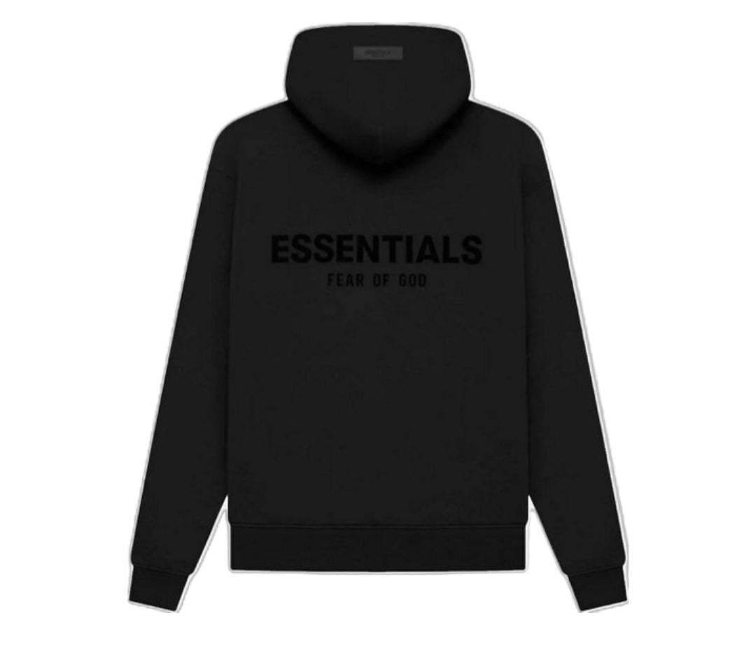 black hoodie in a white background