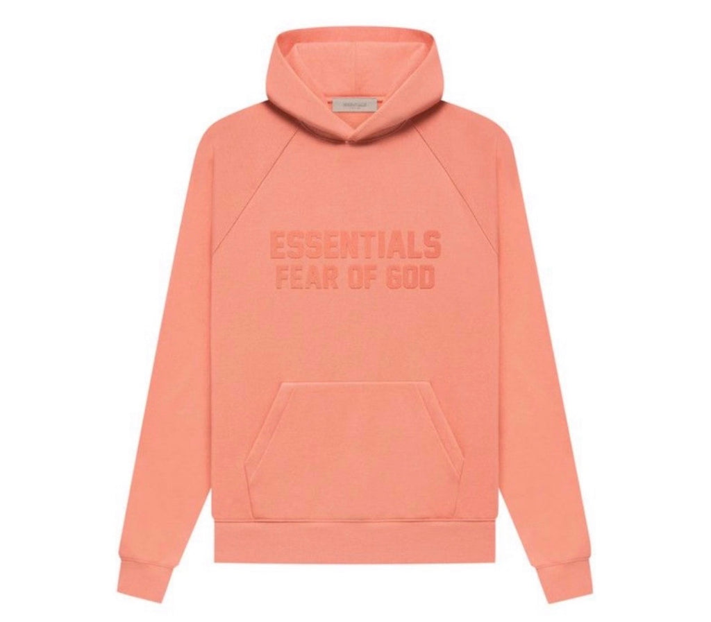 peach color hoodie 