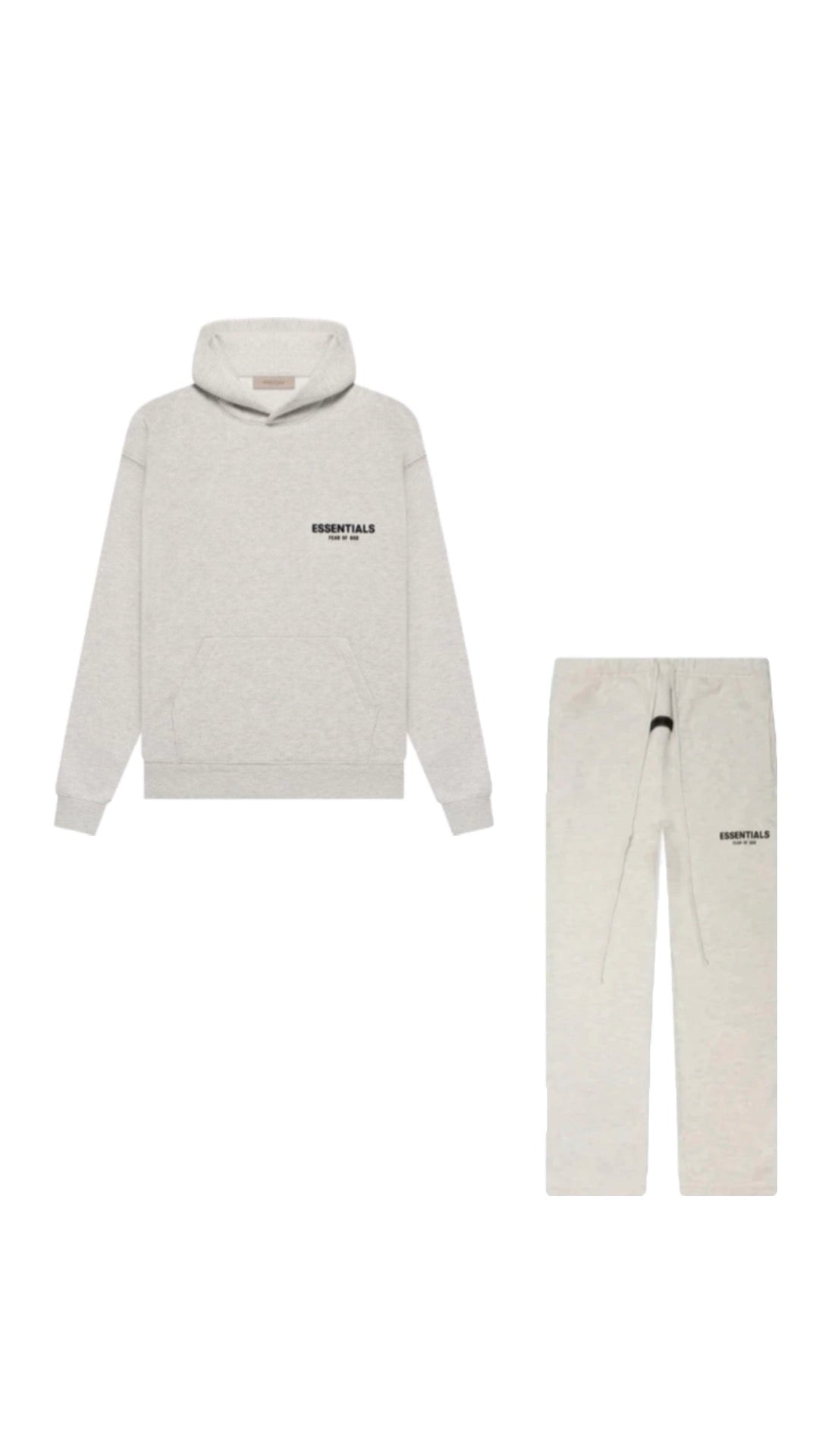 Light white hoodie with relaxed pants 
