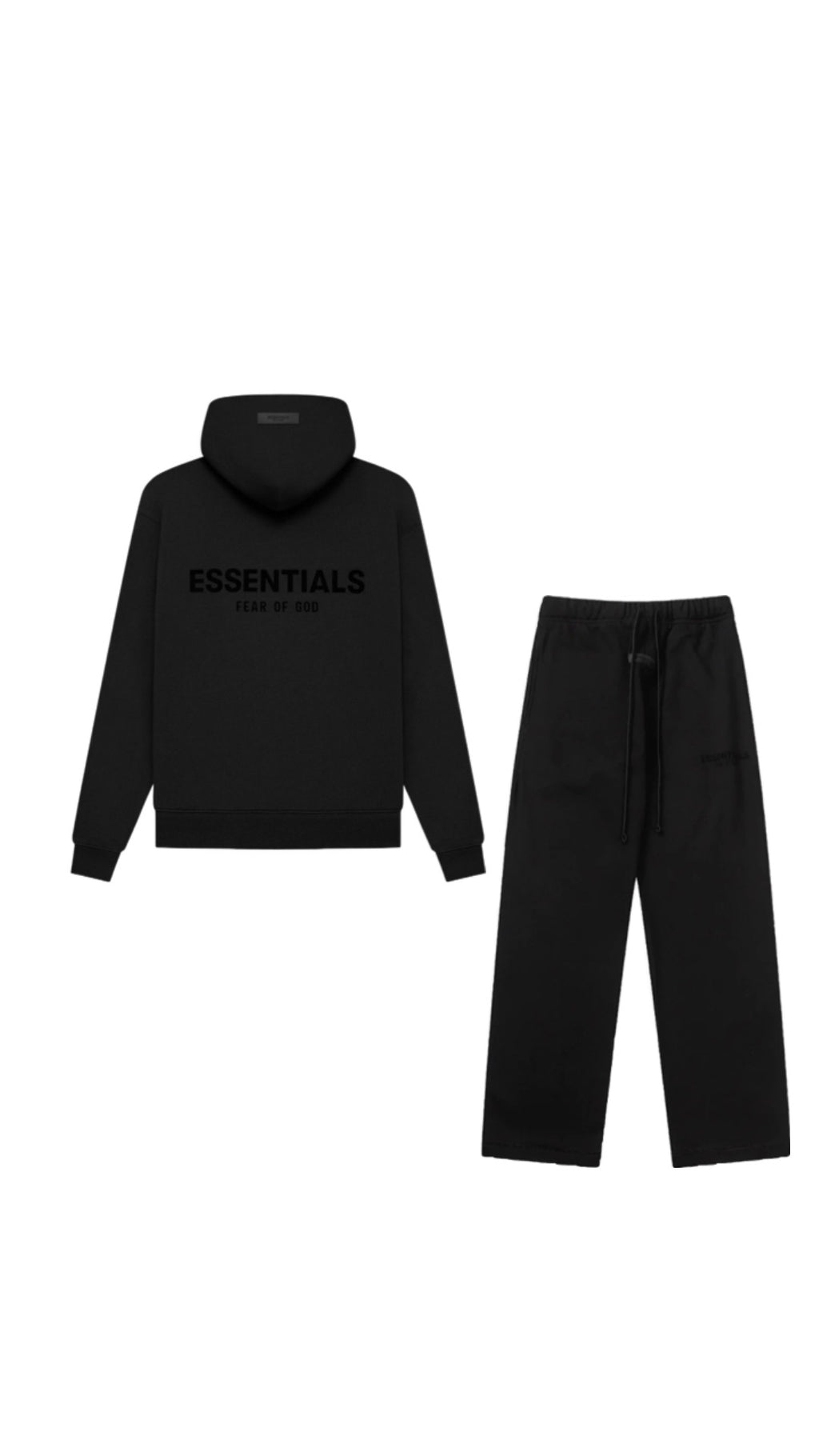 Black hoodie and pants set relaxed fit 