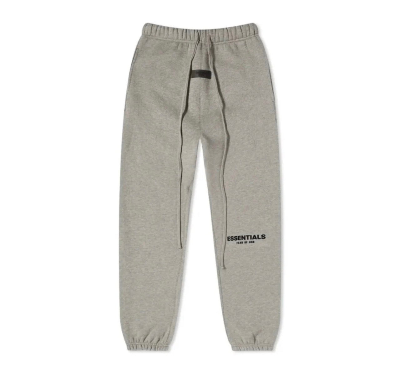 grey sweatpants with long drawstrings