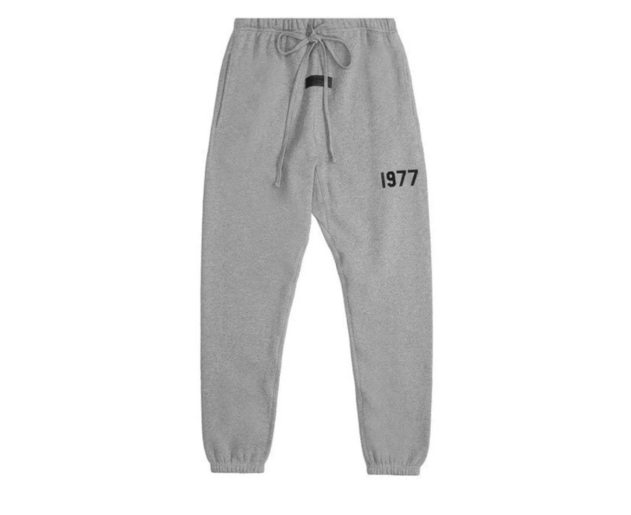 Gray cuffed sweatpants casual wear