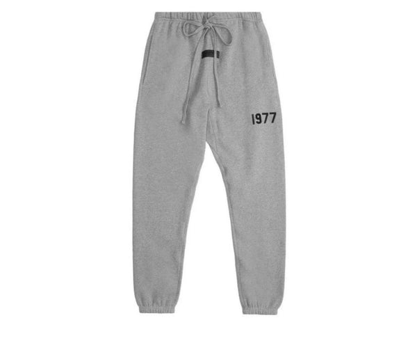 Gray cuffed sweatpants casual wear