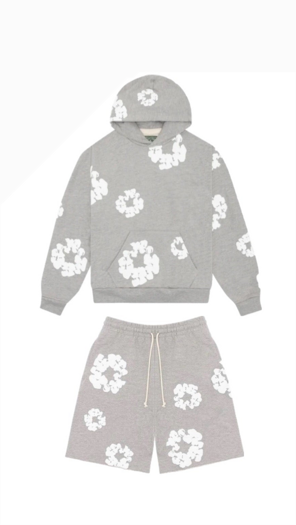 Denim Grey Set - HOODIE + SHORT