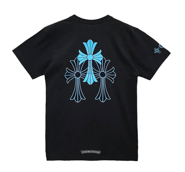 Blue and Black Chrome Tee