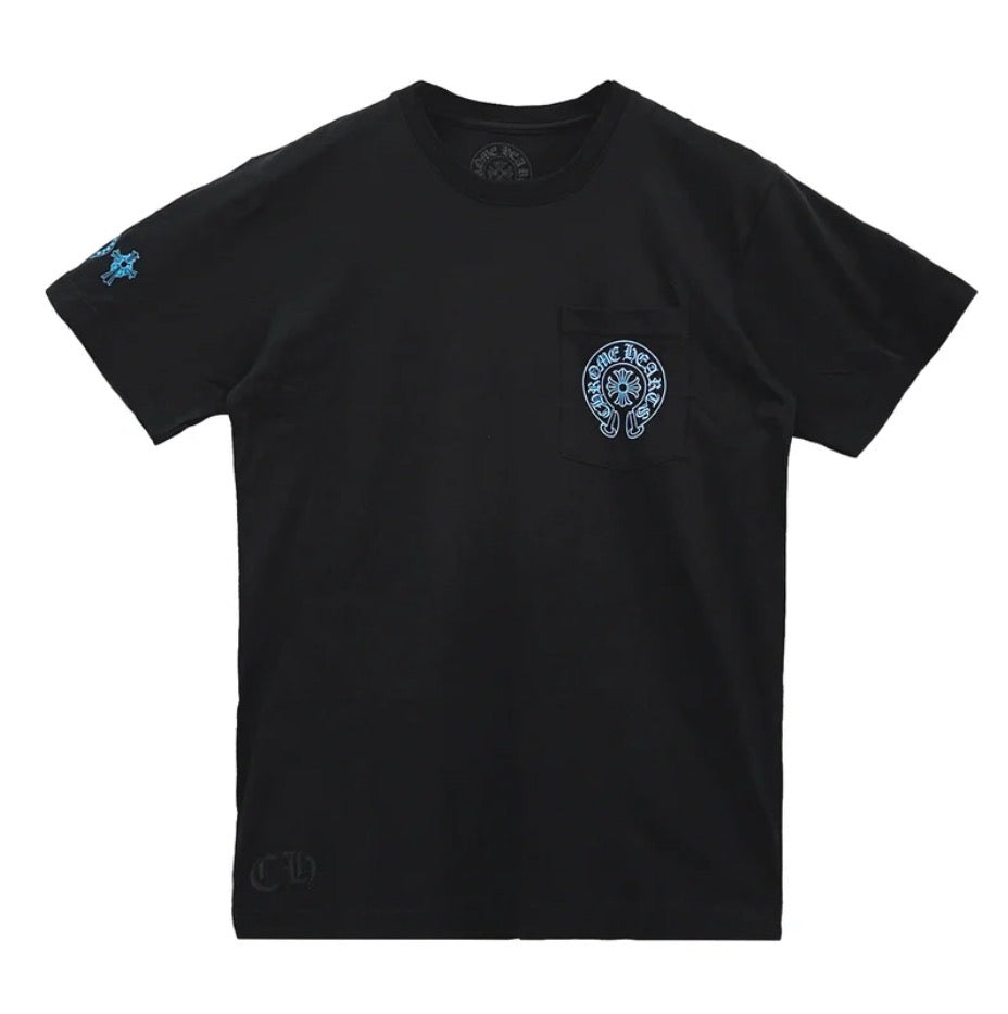 Blue and Black Chrome Tee
