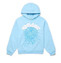Light blue hoodie with nice blue design on a white background