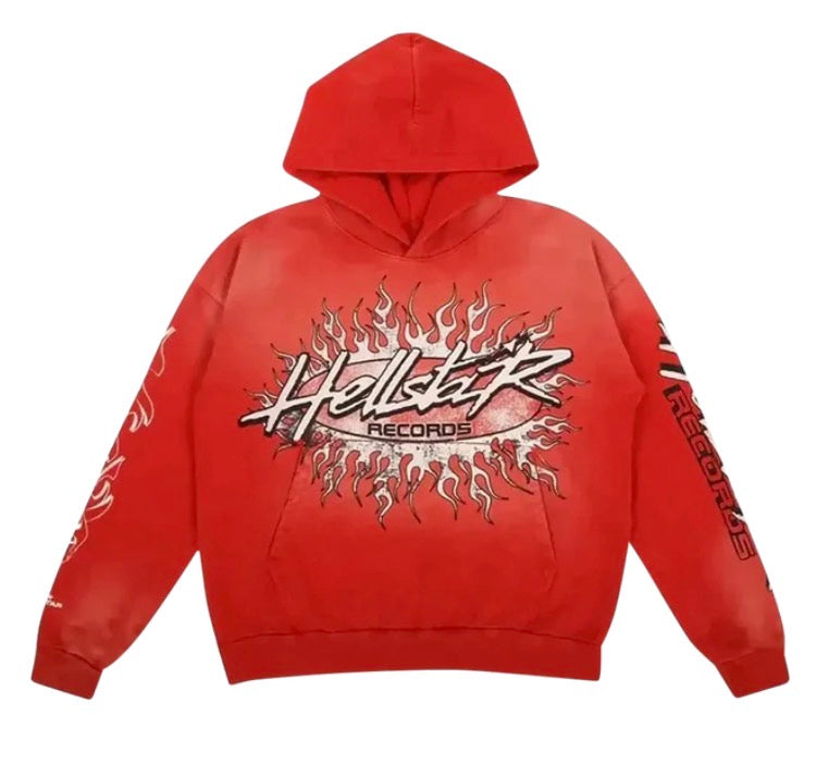 red vibrant hoodie 