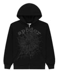 BLACK ZIP UP HOODIE
