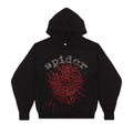 Black hoodie with a cool red design perfect for casual wear 