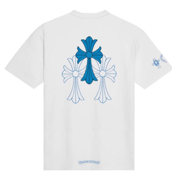 Blue White Chrome Tee