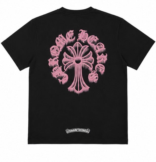 Pink and Black Chrome Tee