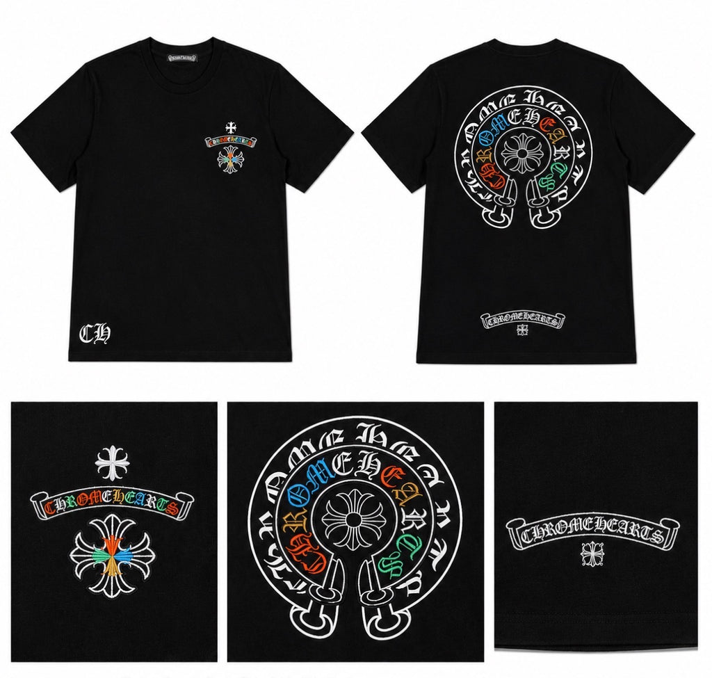 Black Multicolor Chrome Tee
