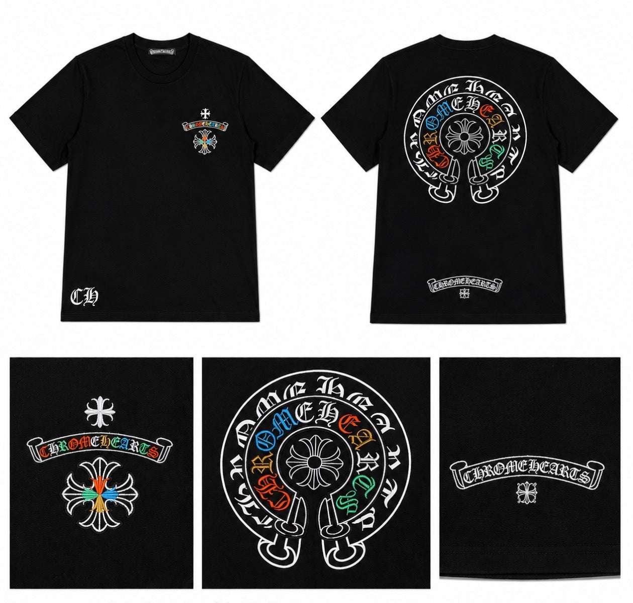 Black Multicolor Chrome Tee