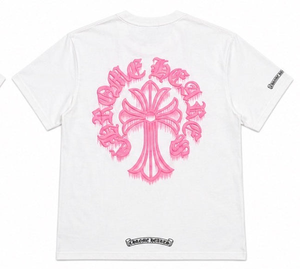 Pink White Chrome Tee