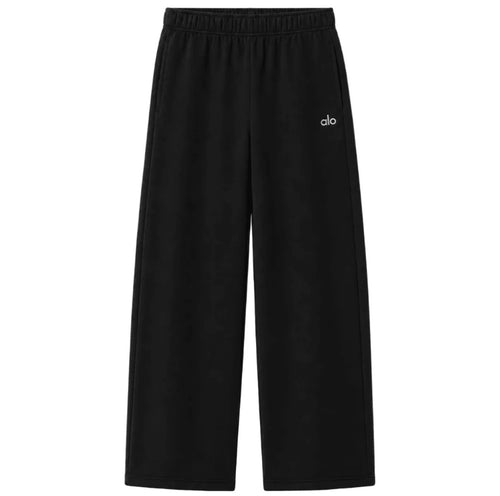 Black sweats wide leg