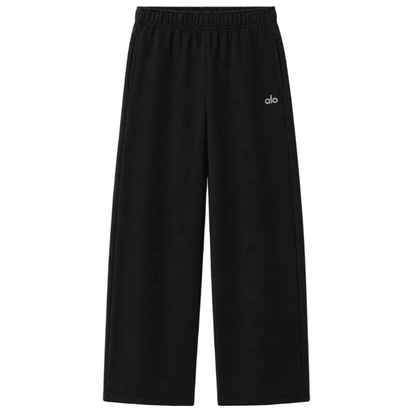 Black sweats wide leg
